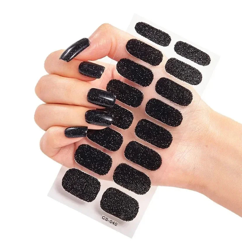 Transform Your Nails with UV Semi-Cured Gel Nail Wraps - Long-Lasting French Full Cover Stickers for Stunning Nail Extensions