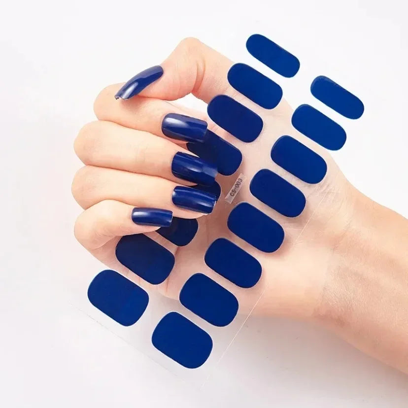 Transform Your Nails with UV Semi-Cured Gel Nail Wraps - Long-Lasting French Full Cover Stickers for Stunning Nail Extensions