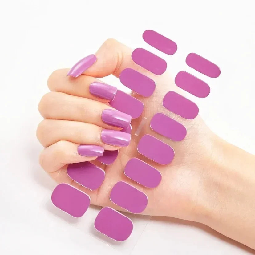 Transform Your Nails with UV Semi-Cured Gel Nail Wraps - Long-Lasting French Full Cover Stickers for Stunning Nail Extensions