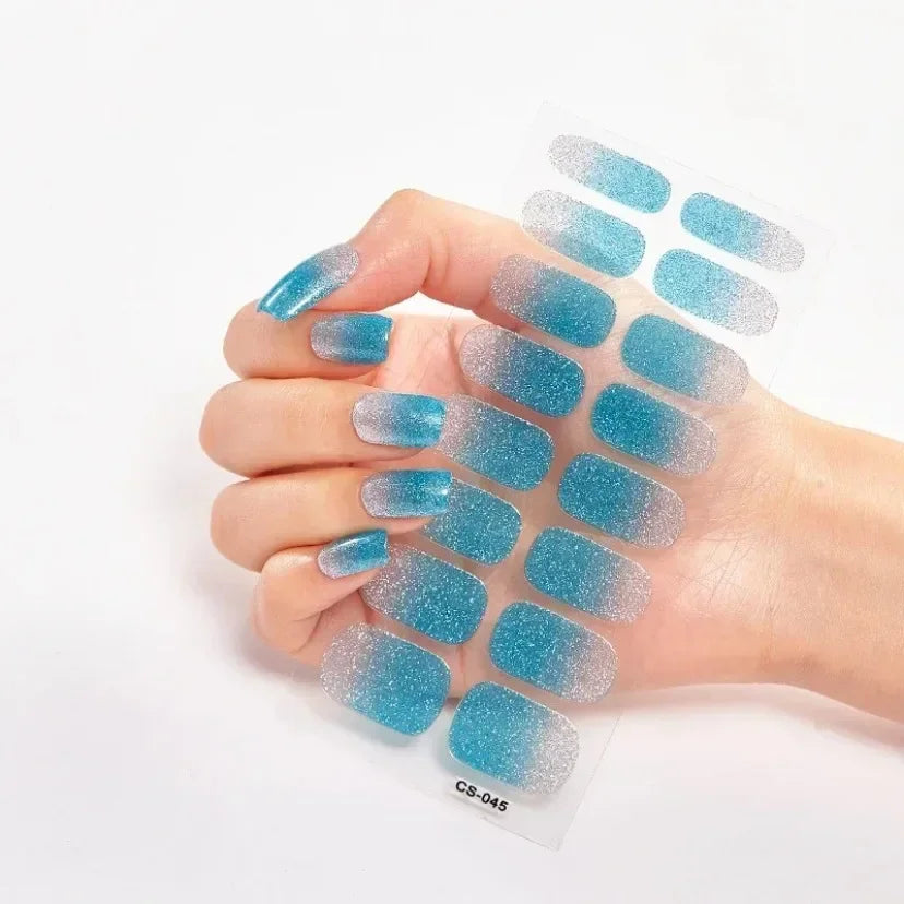 Transform Your Nails with UV Semi-Cured Gel Nail Wraps - Long-Lasting French Full Cover Stickers for Stunning Nail Extensions