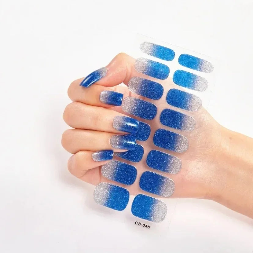 Transform Your Nails with UV Semi-Cured Gel Nail Wraps - Long-Lasting French Full Cover Stickers for Stunning Nail Extensions