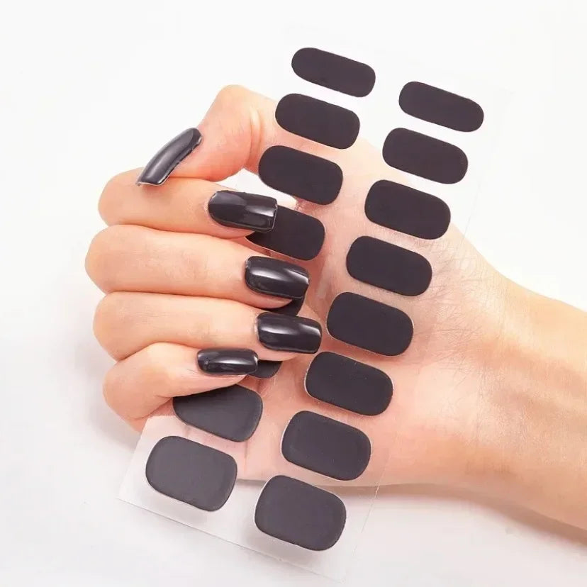 Transform Your Nails with UV Semi-Cured Gel Nail Wraps - Long-Lasting French Full Cover Stickers for Stunning Nail Extensions