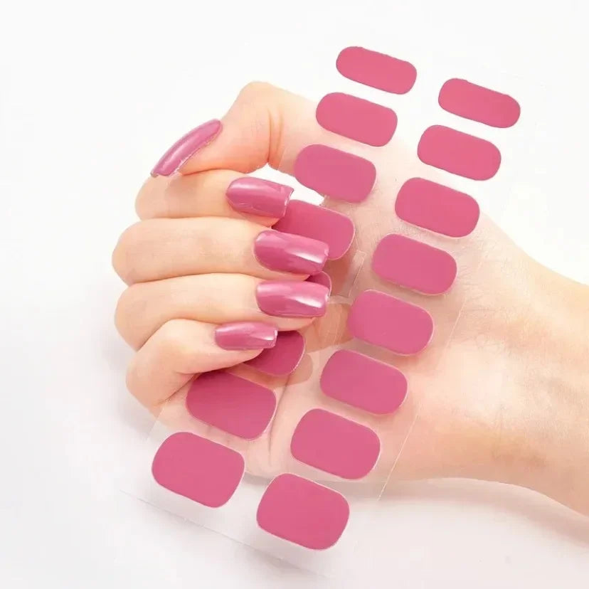 Transform Your Nails with UV Semi-Cured Gel Nail Wraps - Long-Lasting French Full Cover Stickers for Stunning Nail Extensions