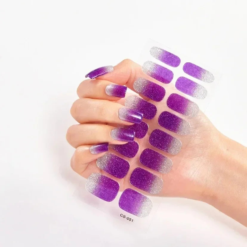 Transform Your Nails with UV Semi-Cured Gel Nail Wraps - Long-Lasting French Full Cover Stickers for Stunning Nail Extensions