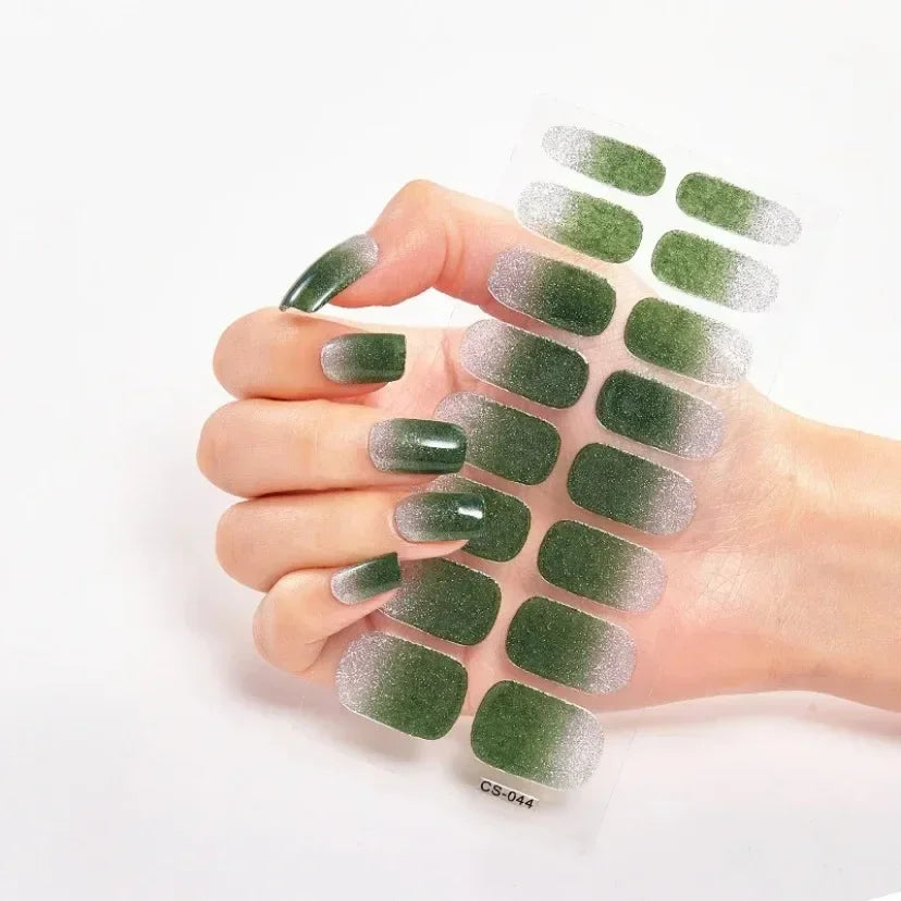 Transform Your Nails with UV Semi-Cured Gel Nail Wraps - Long-Lasting French Full Cover Stickers for Stunning Nail Extensions