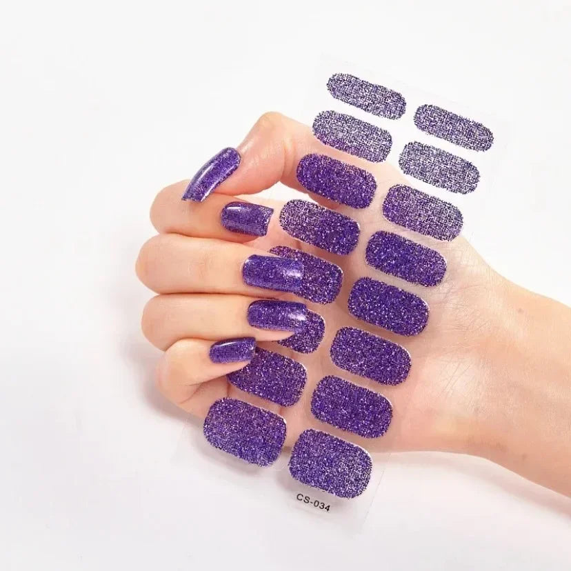 Transform Your Nails with UV Semi-Cured Gel Nail Wraps - Long-Lasting French Full Cover Stickers for Stunning Nail Extensions