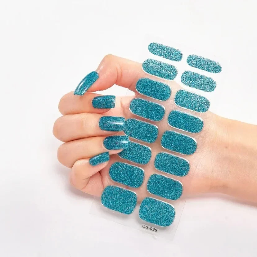 Transform Your Nails with UV Semi-Cured Gel Nail Wraps - Long-Lasting French Full Cover Stickers for Stunning Nail Extensions