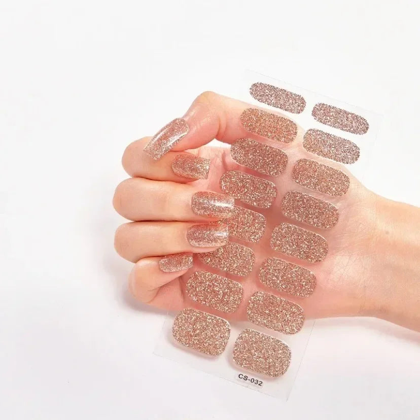 Transform Your Nails with UV Semi-Cured Gel Nail Wraps - Long-Lasting French Full Cover Stickers for Stunning Nail Extensions