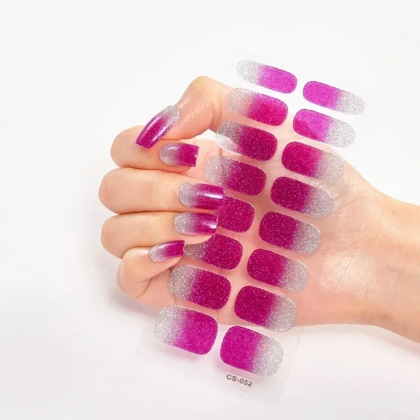 Transform Your Nails with UV Semi-Cured Gel Nail Wraps - Long-Lasting French Full Cover Stickers for Stunning Nail Extensions