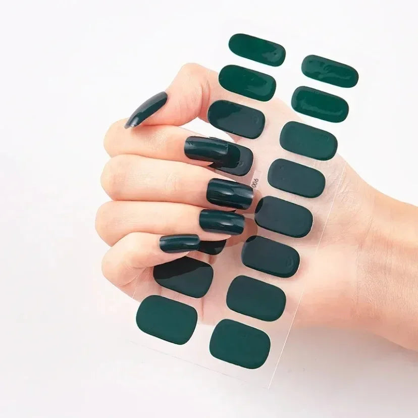 Transform Your Nails with UV Semi-Cured Gel Nail Wraps - Long-Lasting French Full Cover Stickers for Stunning Nail Extensions