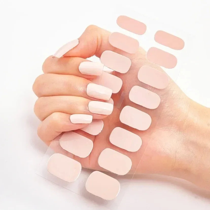 Transform Your Nails with UV Semi-Cured Gel Nail Wraps - Long-Lasting French Full Cover Stickers for Stunning Nail Extensions