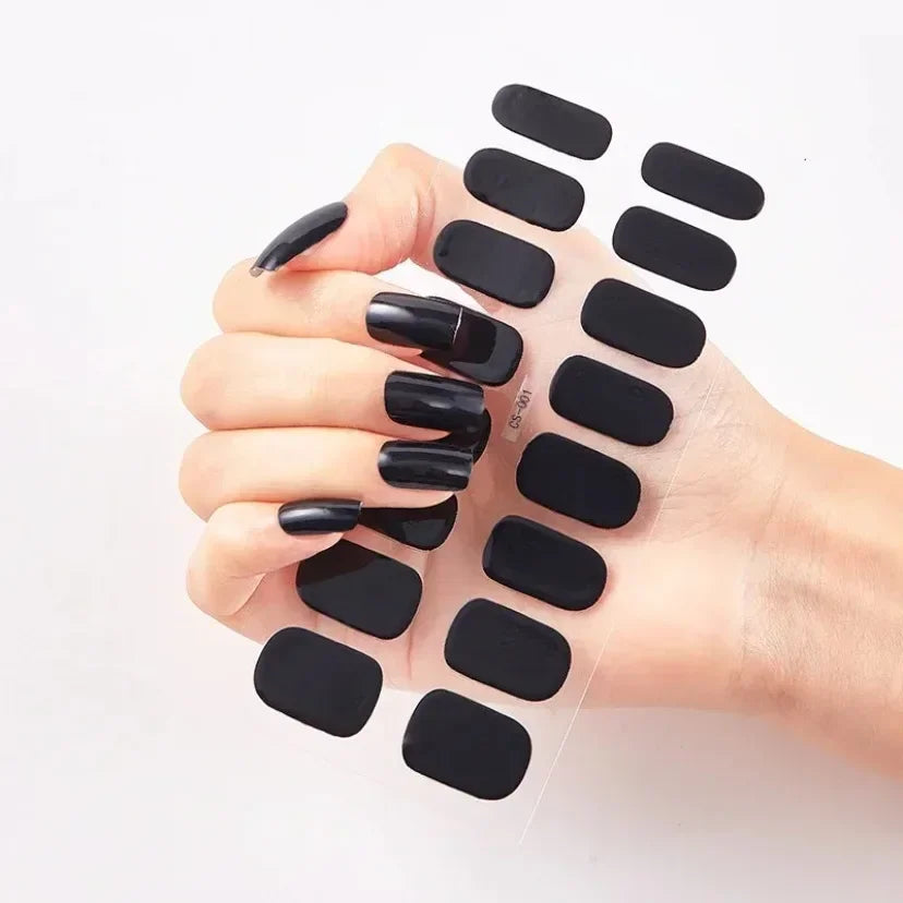 Transform Your Nails with UV Semi-Cured Gel Nail Wraps - Long-Lasting French Full Cover Stickers for Stunning Nail Extensions