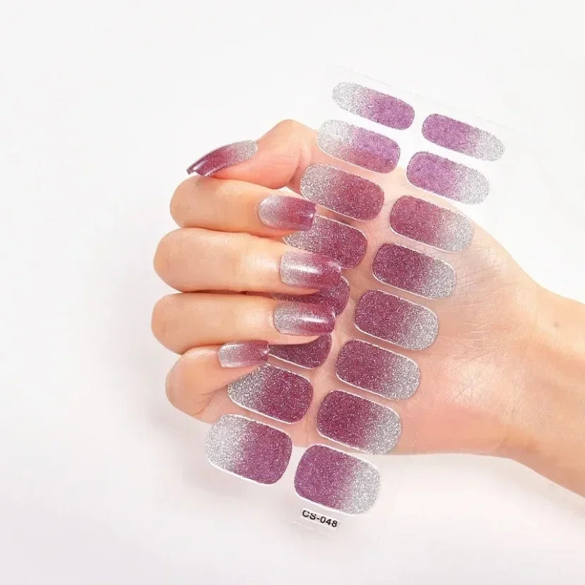 Transform Your Nails with UV Semi-Cured Gel Nail Wraps - Long-Lasting French Full Cover Stickers for Stunning Nail Extensions