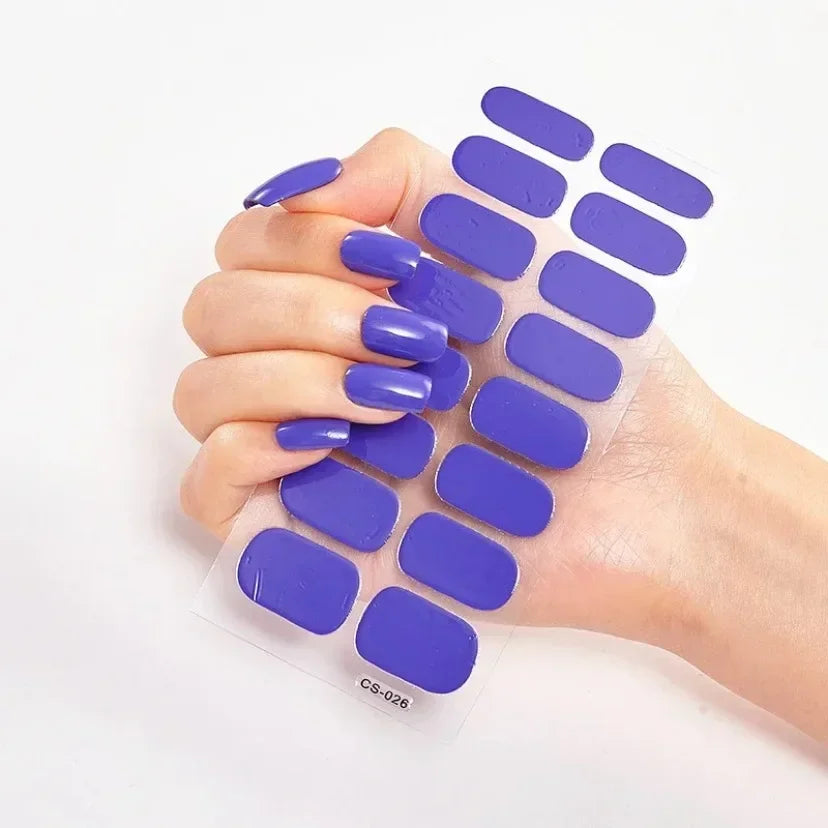 Transform Your Nails with UV Semi-Cured Gel Nail Wraps - Long-Lasting French Full Cover Stickers for Stunning Nail Extensions
