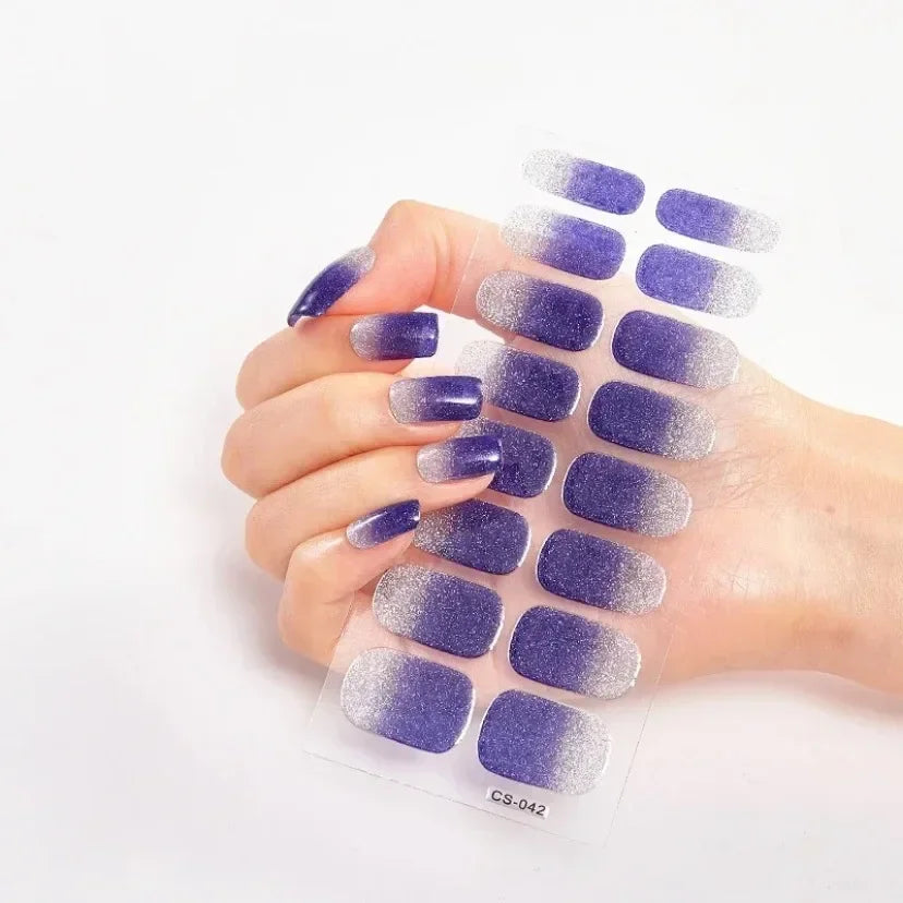 Transform Your Nails with UV Semi-Cured Gel Nail Wraps - Long-Lasting French Full Cover Stickers for Stunning Nail Extensions