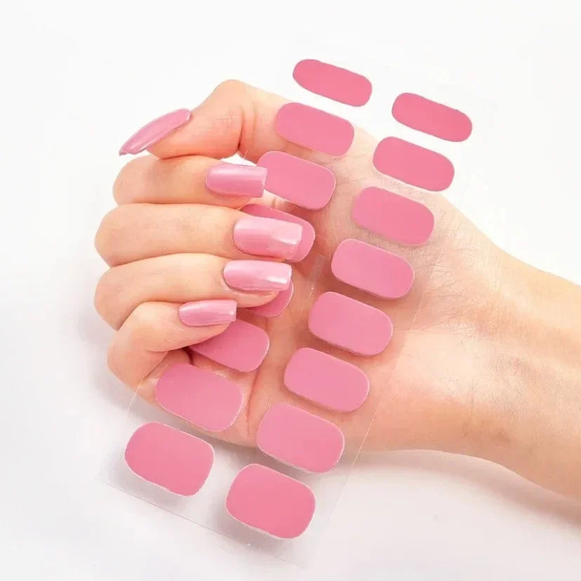 Transform Your Nails with UV Semi-Cured Gel Nail Wraps - Long-Lasting French Full Cover Stickers for Stunning Nail Extensions