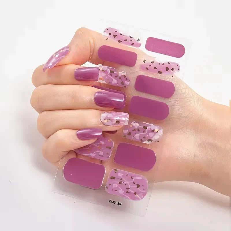 Transform Your Nails with UV Semi-Cured Gel Nail Wraps - Long-Lasting French Full Cover Stickers for Stunning Nail Extensions